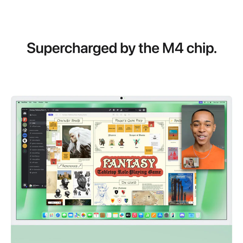24-inch iMac with Retina 4.5K display: Apple M4 chip with 10‑core CPU and 10‑core GPU, 16GB, 512GB SSD - Green [MWV03ZP/A] - Image 6