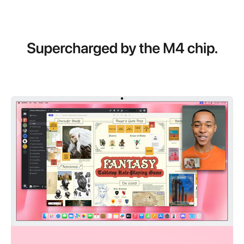 24-inch iMac with Retina 4.5K display: Apple M4 chip with 10‑core CPU and 10‑core GPU, 16GB, 512GB SSD - Pink [MWV53ZP/A] - Image 6