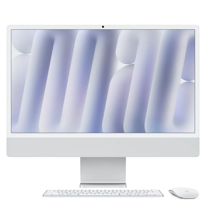 24-inch iMac with Retina 4.5K display, Nano-texture glass: Apple M4 chip with 10‑core CPU and 10‑core GPU, 256GB SSD, 16GB - Silver [MD3H4ZP/A]
