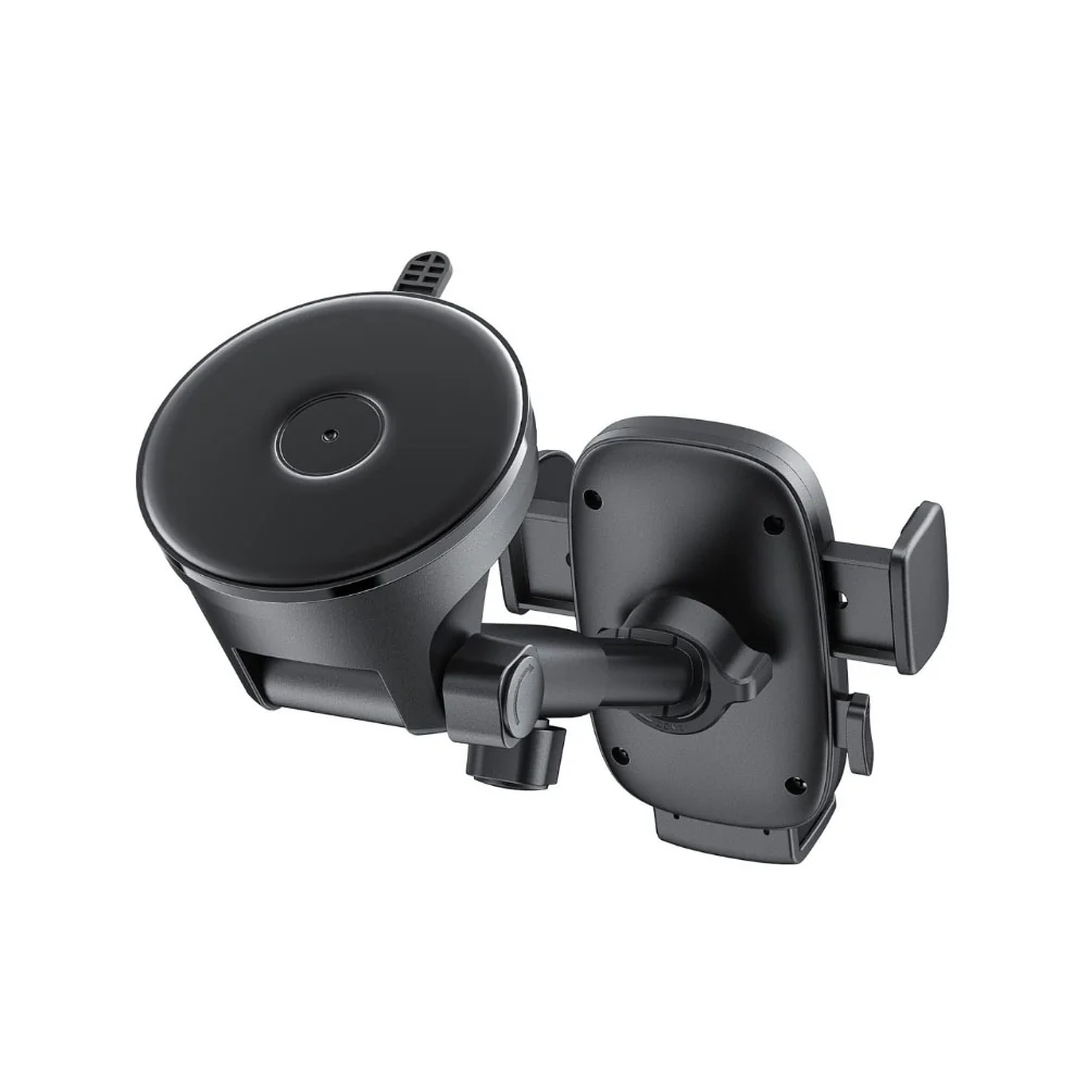 Acefast D57 One-Key Lock Car Holder For Dashboard And Windshield - Black - Image 2