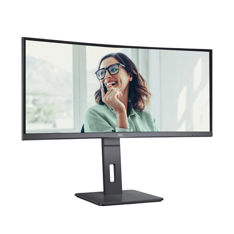AOC 34" CU34P3CV VA WQHD 100Hz Curved Monitor - Image 2