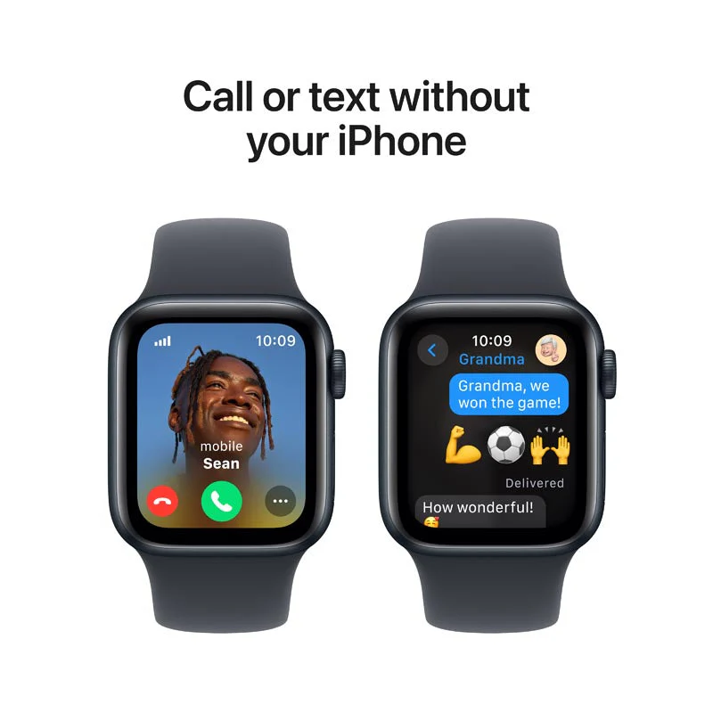 Apple Watch SE GPS + Cellular 40mm Midnight Aluminium Case with Midnight Sport Band M/L - Image 3