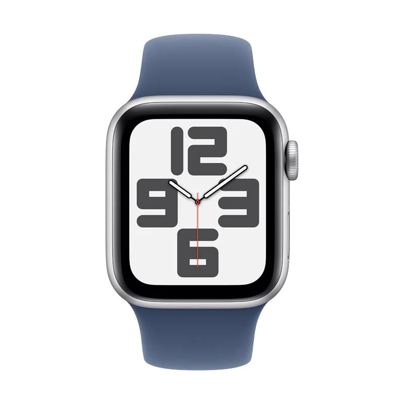 Apple Watch SE GPS + Cellular 40mm Silver Aluminium Case with Denim Sport Band S/M