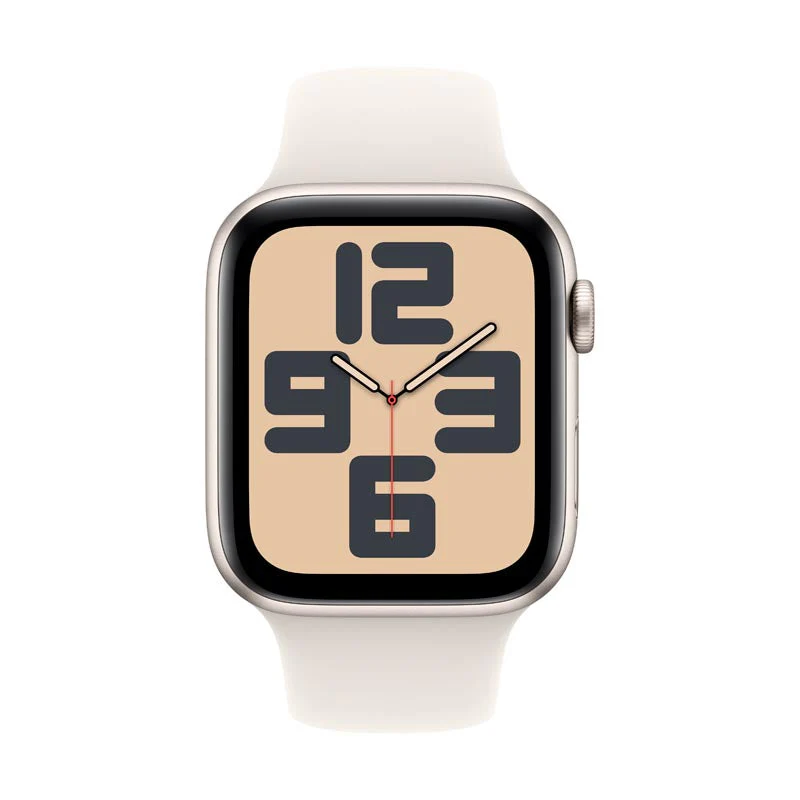 Apple Watch SE GPS + Cellular 44mm Starlight Aluminium Case with Starlight Sport Band M/L