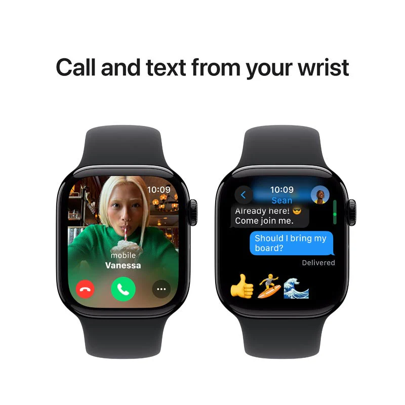 Apple Watch Series 10 GPS 42mm Jet Black Aluminium Case with Black Sport Band M/L - Image 5