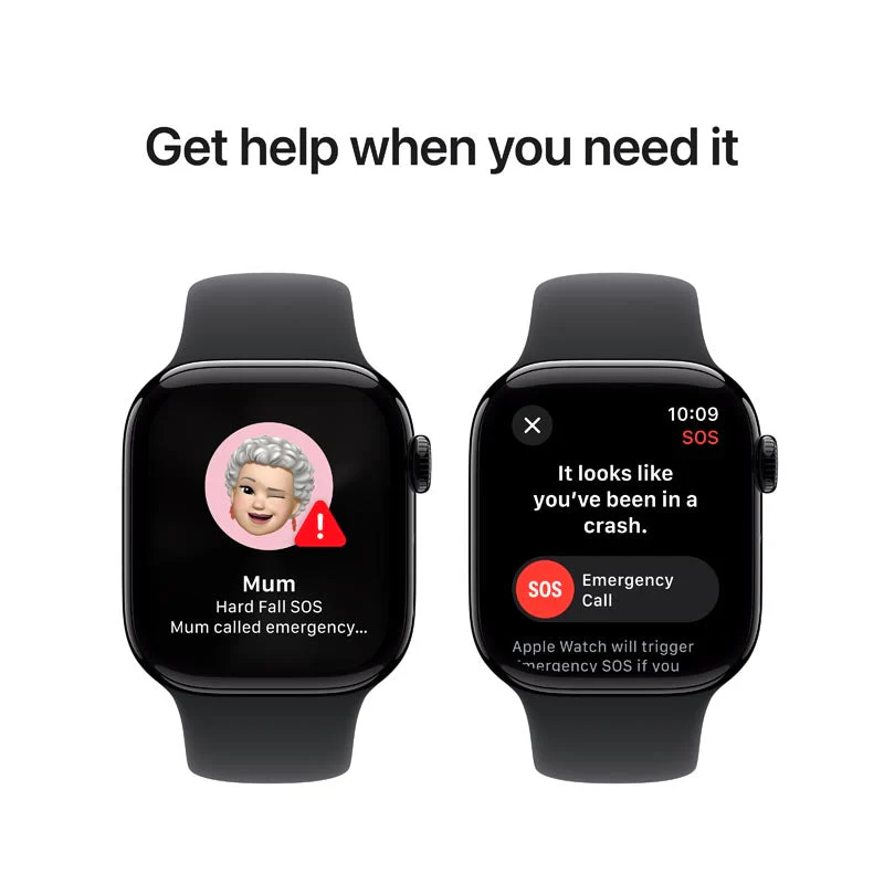 Apple Watch Series 10 GPS 42mm Jet Black Aluminium Case with Black Sport Band S/M - Image 3