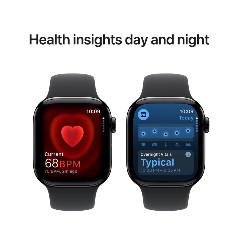 Apple Watch Series 10 GPS 42mm Jet Black Aluminium Case with Black Sport Band S/M - Image 4