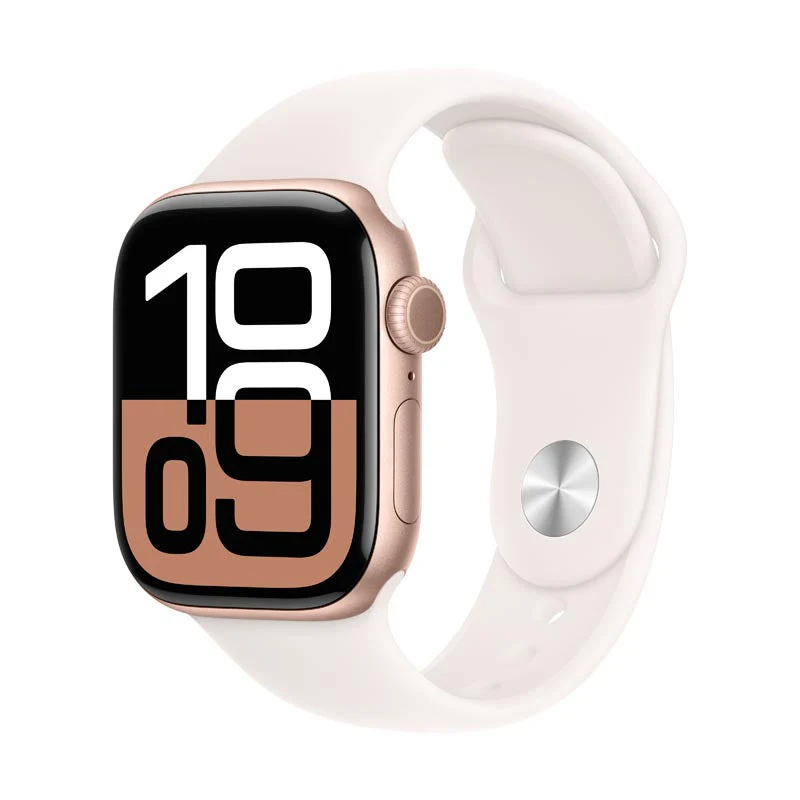 Apple Watch Series 10 GPS 42mm Rose Gold Aluminium Case with Light Blush Sport Band M/L - Image 2