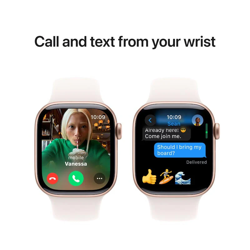 Apple Watch Series 10 GPS 42mm Rose Gold Aluminium Case with Light Blush Sport Band S/M - Image 3