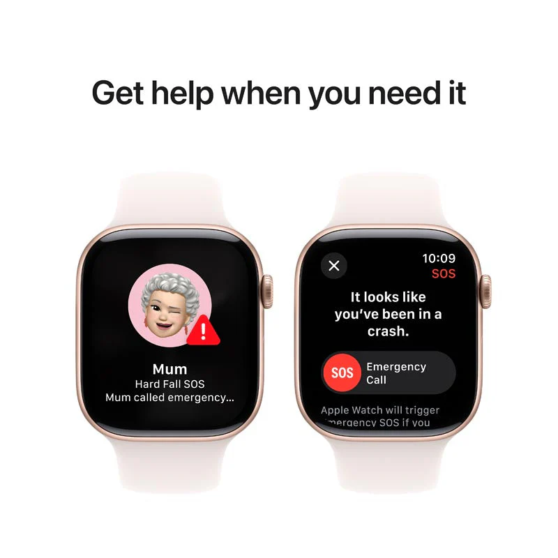 Apple Watch Series 10 GPS 46mm Rose Gold Aluminium Case with Light Blush Sport Band M/L - Image 3