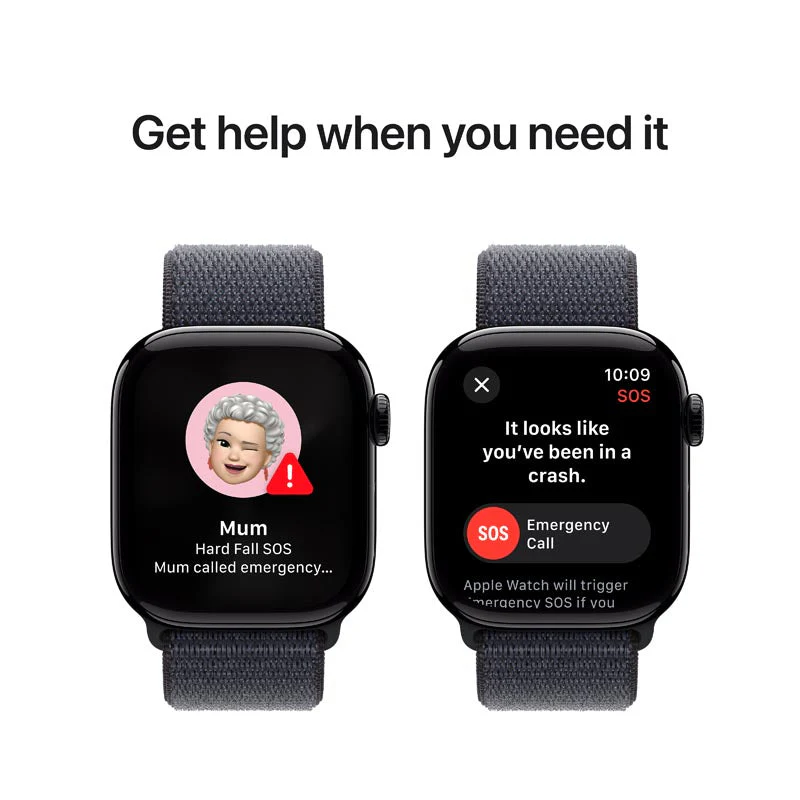 Apple Watch Series 10 GPS + Cellular 42mm Jet Black Aluminium Case with Ink Sport Loop - Image 3