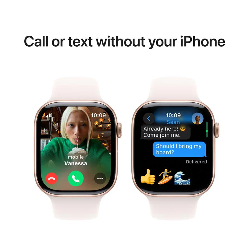 Apple Watch Series 10 GPS + Cellular 46mm Rose Gold Aluminium Case with Light Blush Sport Band M/L - Image 3