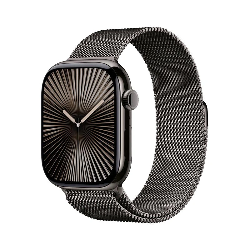 Apple Watch Series 10 GPS + Cellular 46mm Slate Titanium Case with Slate Milanese Loop S/M - Image 2