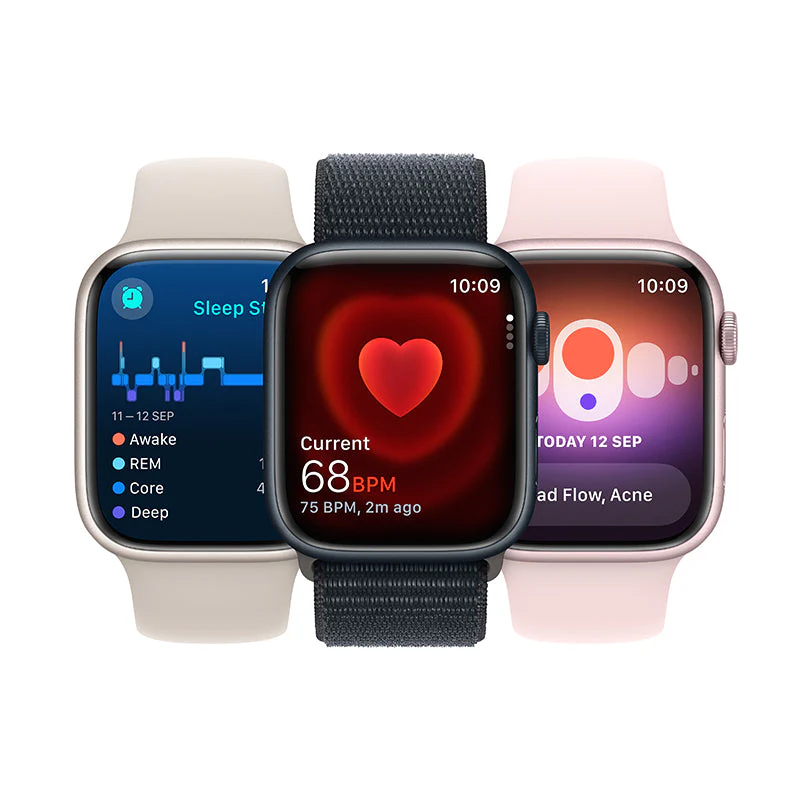 Apple Watch Series 9 GPS + Cellular 41mm Midnight Aluminium Case with Midnight Sport Band - M/L - Image 6