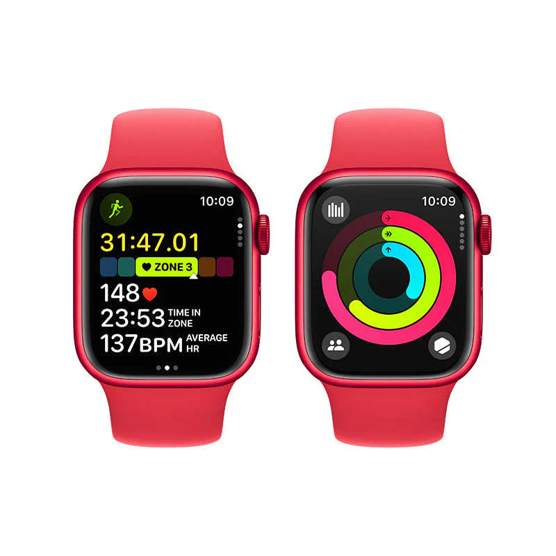 Apple Watch Series 9 GPS + Cellular 41mm (PRODUCT)RED Aluminium Case with (PRODUCT)RED Sport Band - M/L - Image 3