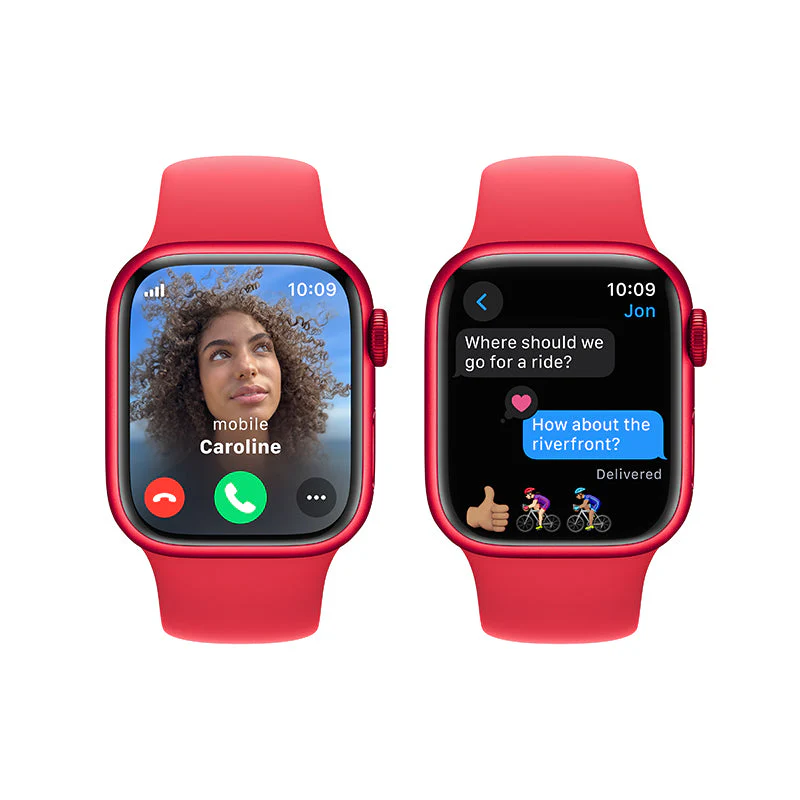 Apple Watch Series 9 GPS + Cellular 41mm (PRODUCT)RED Aluminium Case with (PRODUCT)RED Sport Band - M/L - Image 4