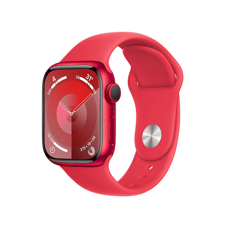 Apple Watch Series 9 GPS + Cellular 41mm (PRODUCT)RED Aluminium Case with (PRODUCT)RED Sport Band - S/M - Image 2