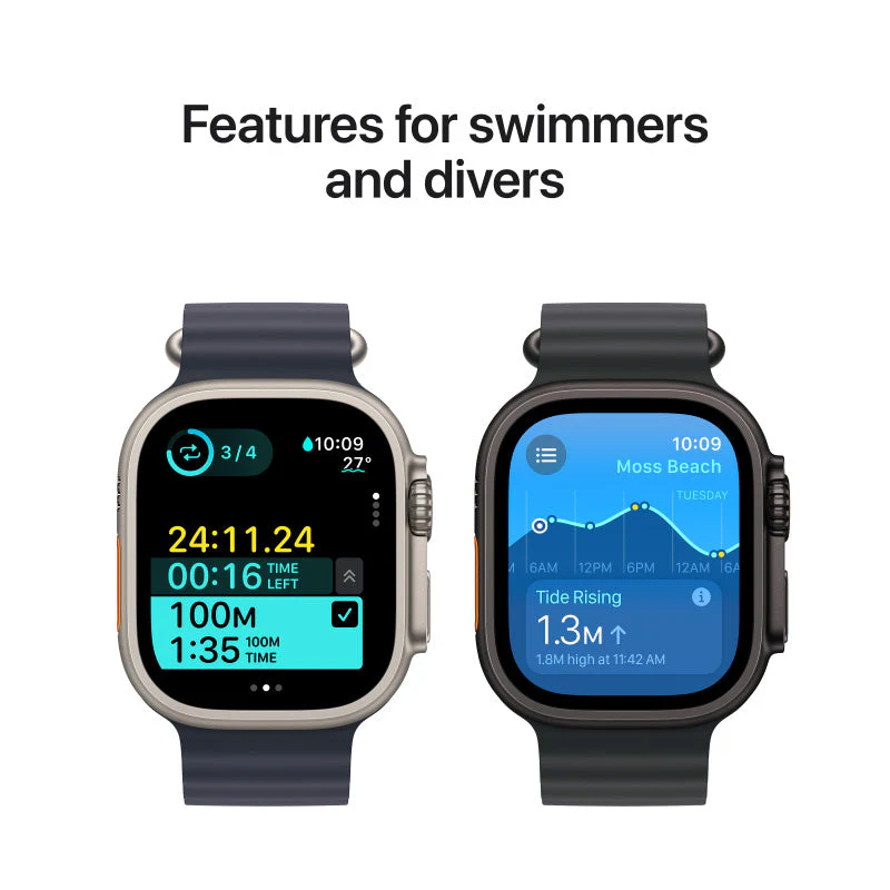 Apple Watch Ultra 2 GPS+Cellular 49mm Natural Case with Navy Ocean Band - Image 3