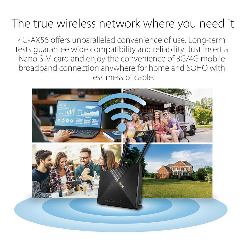 ASUS 4G-AX56 Cat.6 300Mbps Dual-Band WiFi 6 AX1800 LTE Router - Image 6