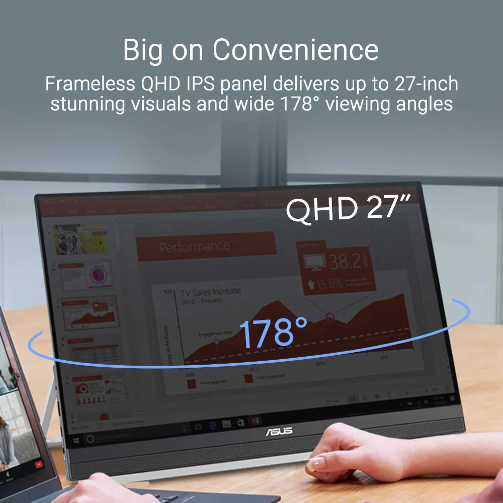 Asus ZenScreen MB27ACF - 27" QHD IPS 100Hz HDMI USB - Image 2