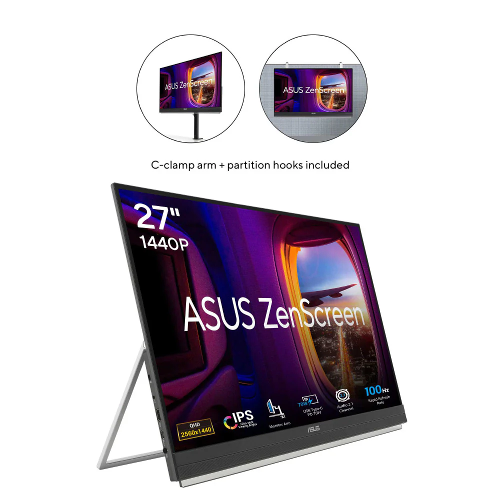 Asus ZenScreen MB27ACF - 27" QHD IPS 100Hz HDMI USB - Image 7