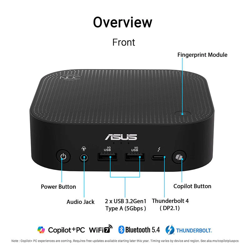 Asus NUC 14 Pro AI 90AS00N1-M001Y0 - U7-258V 32GB 1TB Win11 Pro (RNUC14LNKU7094N3) - Image 2