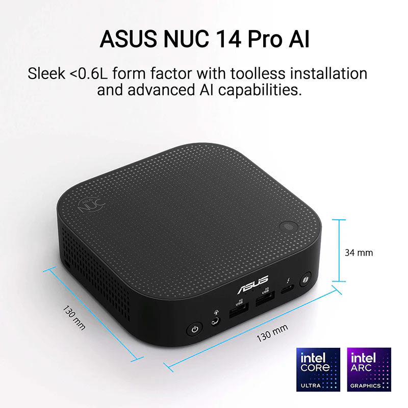 Asus NUC 14 Pro AI 90AS00N1-M001Z0 - U9-288V 32GB 1TB Win11 Pro (RNUC14LNKU9094N3) - Image 8