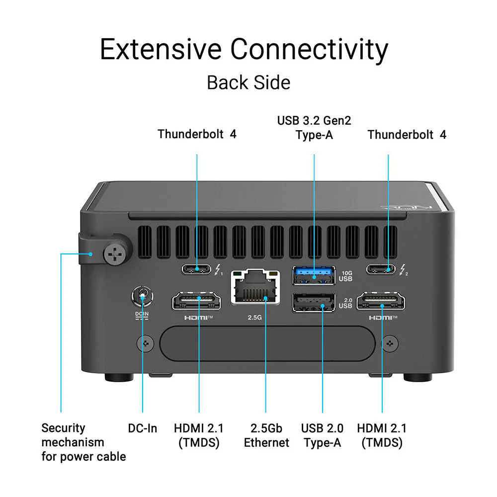 ASUS NUC 15 Pro Tall 90AS00K1-M000W0 - C5-210H 8GB 512GB (RNUC15CRHC5053C3) - Image 3