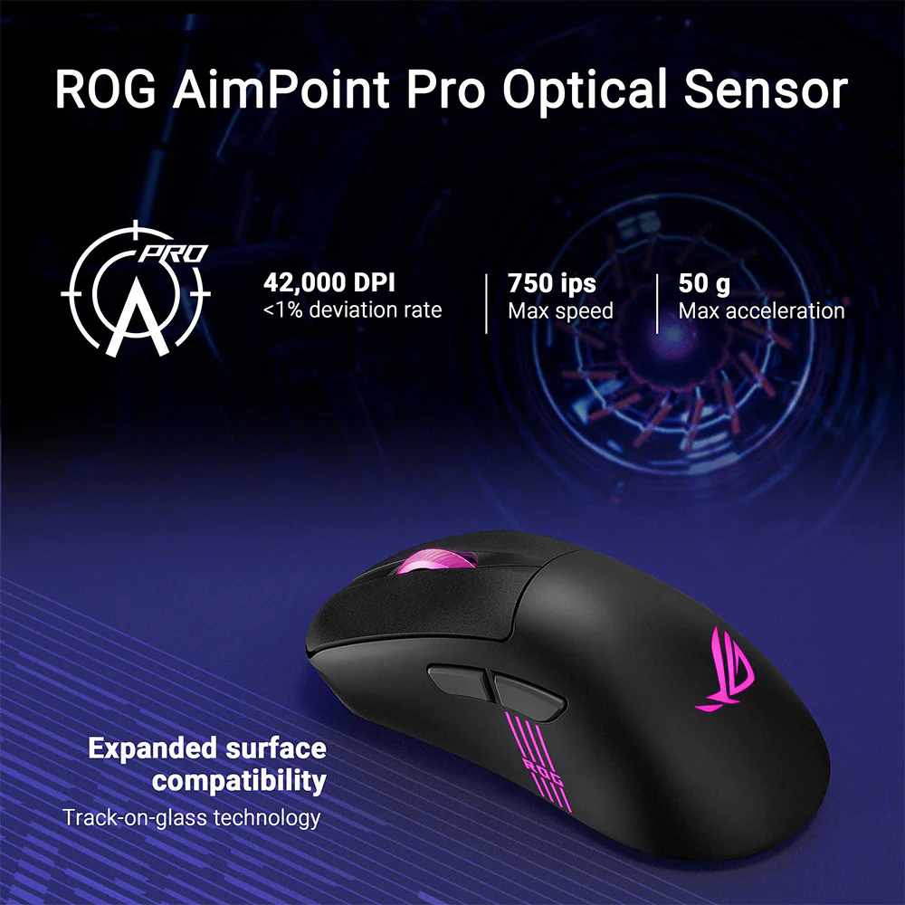 Asus ROG Keris II Origin Wireless Gaming Mouse (Black) - Image 5