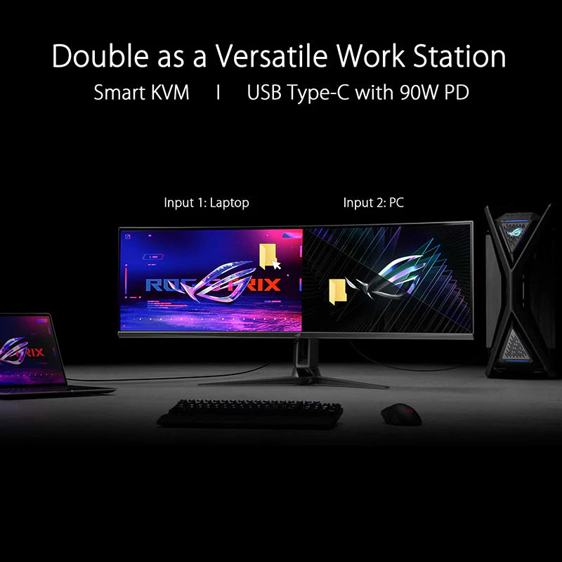 Asus ROG Swift PG49WCD Gaming Monitor - 49" DQHD QD-OLED 144Hz Curved - Image 5