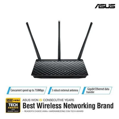Asus RT-AC53 Wireless AC750 Dual-Band Gigabit Router 300/43 - Image 4
