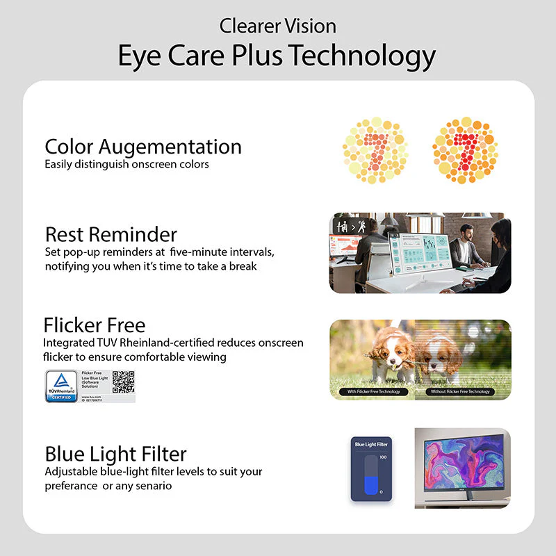 ASUS VU249HFI-W Eye Care Monitor - 23.8" FHD IPS 100Hz - Image 4