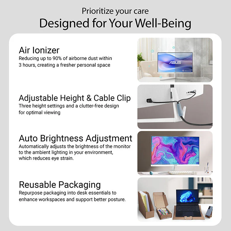 ASUS VU279HFI-W Eye Care Monitor - 27" FHD IPS 100Hz - Image 6