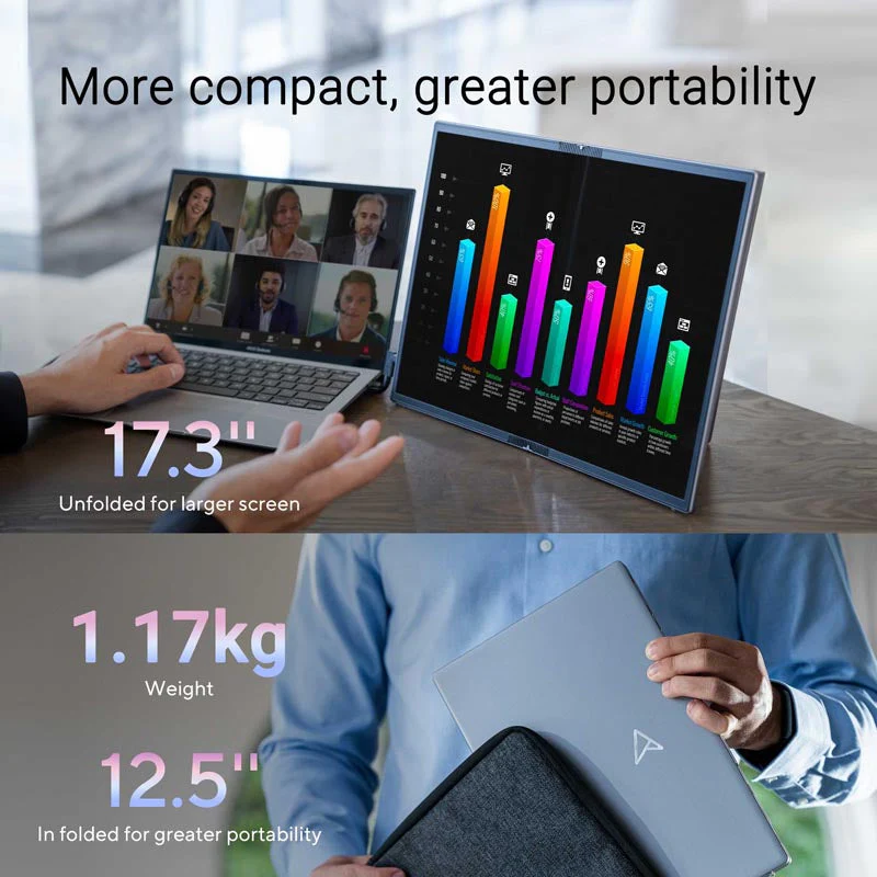 ASUS ZenScreen Fold OLED MQ17QH Portable Monitor – 17.3-inch QHD (2560x1920) OLED - Image 5