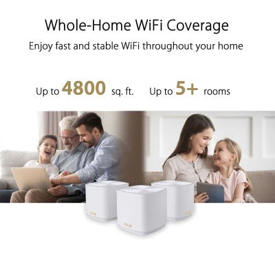 Asus ZenWiFi AX XD4 Mini  1-Pack AX1800 Wi-Fi 6 Mesh (White) - Image 4