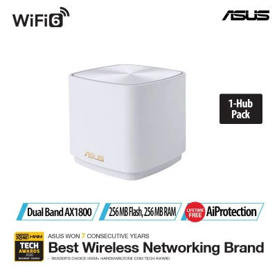Asus ZenWiFi AX XD4 Mini  1-Pack AX1800 Wi-Fi 6 Mesh (White) - Image 9