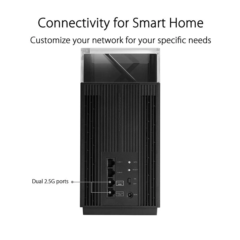 Asus ZenWiFi Pro ET12 WiFi 6E AX11000 Black Tri-band Mesh WiFi (2-Pack) - Image 3