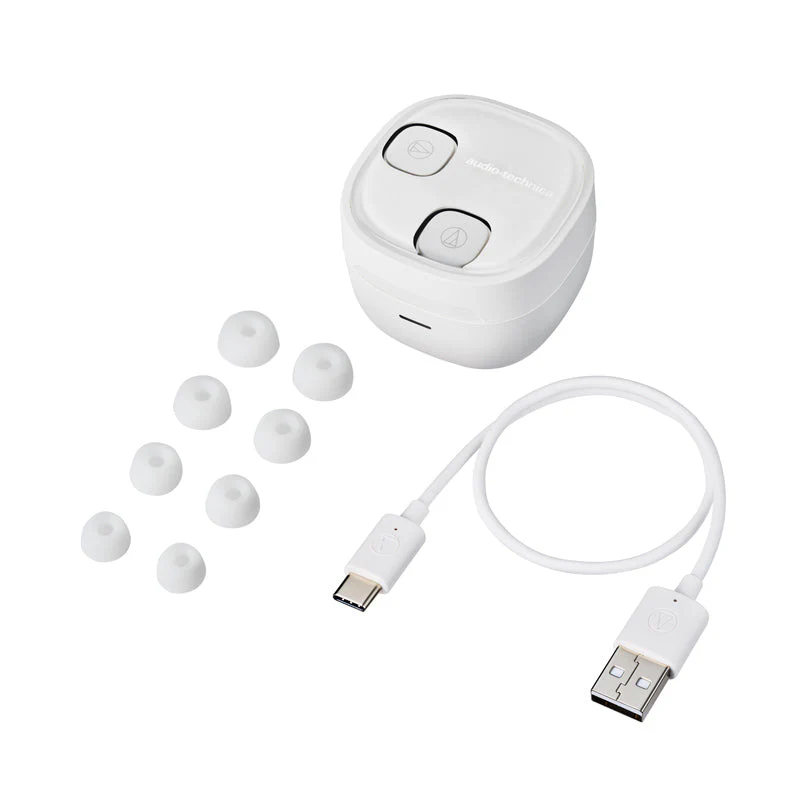 Audio-Technica ATH-SQ1TW2 True Wireless Earbuds (White) - Image 4