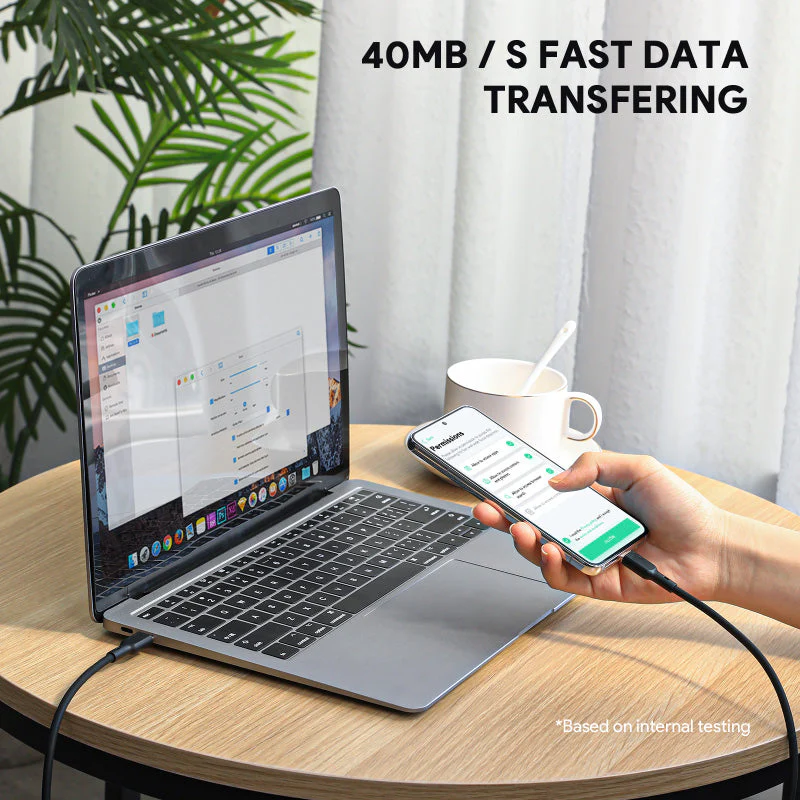 Aukey CIRCLET BLINK CB-SCC101 100W Silicone USB-C to USB-C Cable 1M (Pink) - Image 8