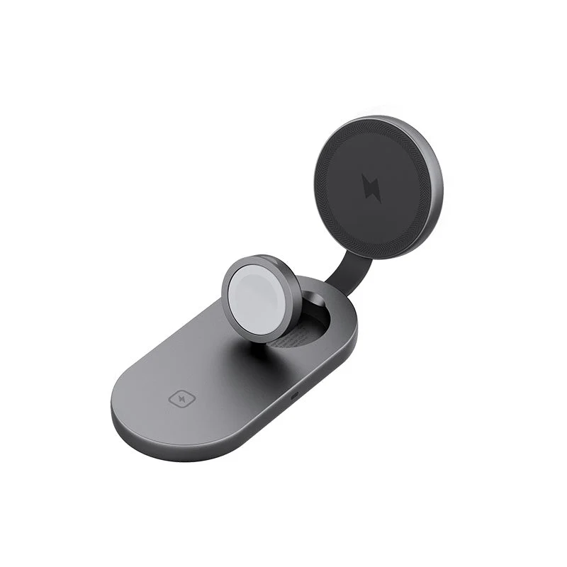 Aukey LC-MC313 MagFusion C 3-in-1 Qi2 Wireless Charging Station - Gray
