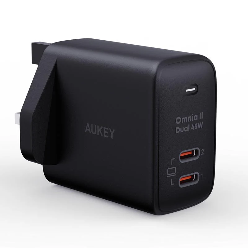 Aukey PA-B4T Omnia II 45W Dual-Port GaNFast PD Wall Charger