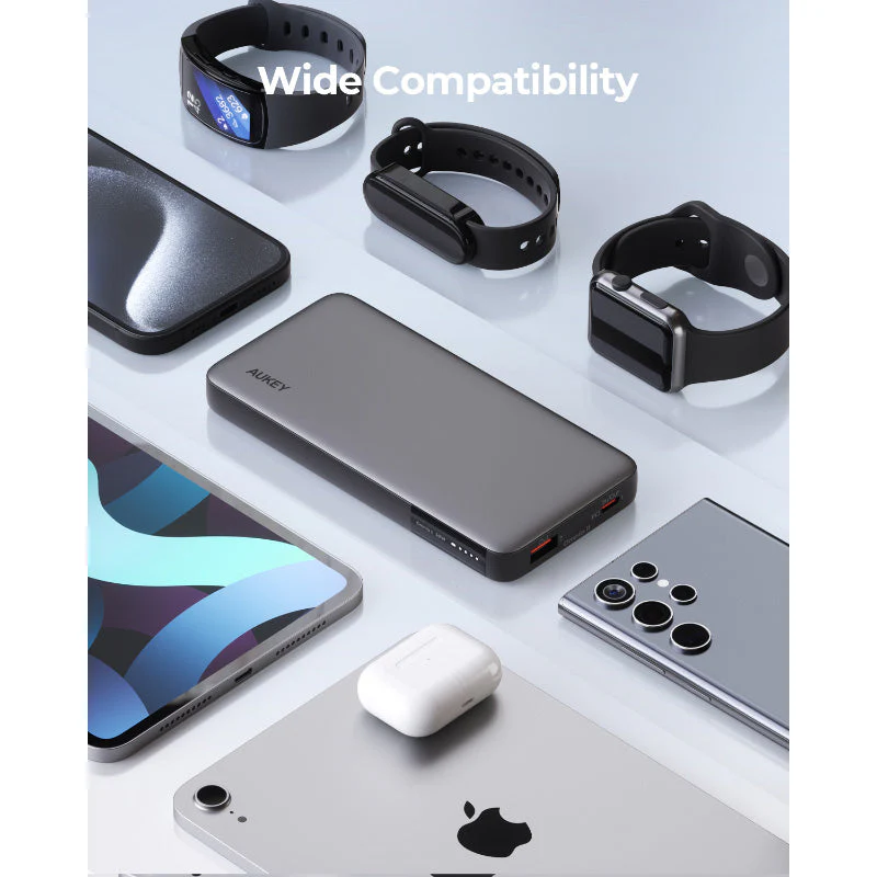 Aukey PB-Y41 Sprint X 30W 10000mAh PD3.0 Power Bank (Grey) - Image 5