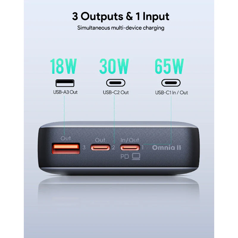 Aukey PB-Y43 Sprint X 20K 65W 20000mAh Portable Power Bank with PD3.0 (Grey) - Image 4