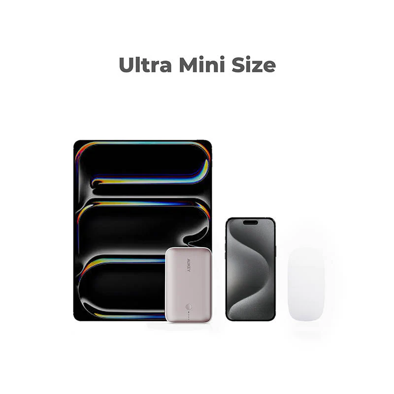 Aukey PB-Y57 Spark Mini 20000mAh Compact Fast Charging Power Bank with 20W PD (Desert Gold Titanium) - Image 4