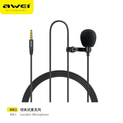 Awei MK1 Lavalier Microphone (Black) - Image 2