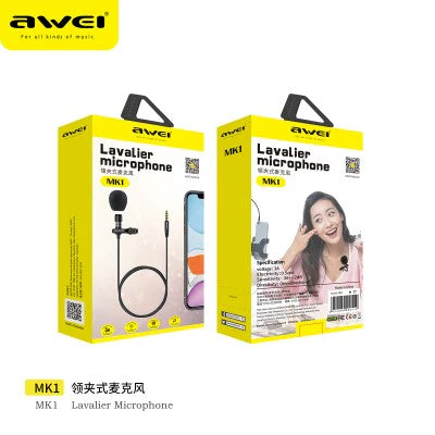 Awei MK1 Lavalier Microphone (Black) - Image 3