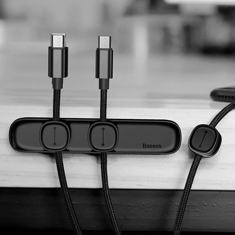Baseus ACWDJ-01 Peas Cable Clip Black - Image 3