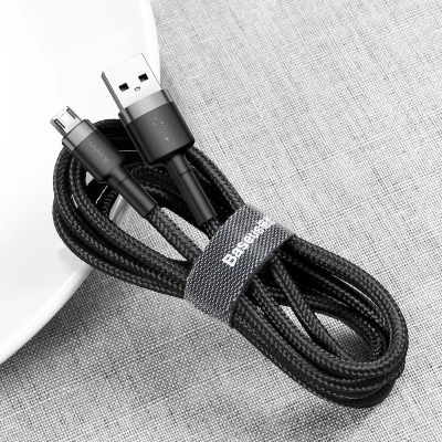 Baseus CAMKLF-BG1 Cafule 2.4A Micro USB Cable 1M (Gray+Black) - Image 2