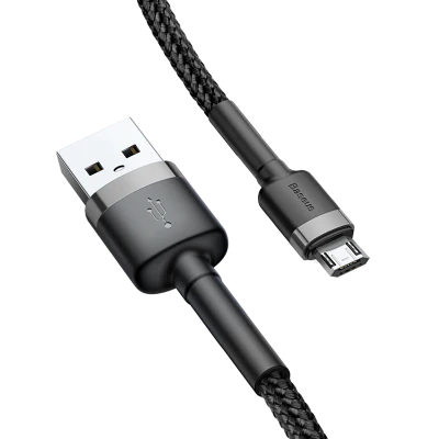 Baseus CAMKLF-BG1 Cafule 2.4A Micro USB Cable 1M (Gray+Black) - Image 8