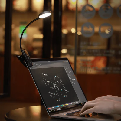 Baseus DGRAD-0G Comfort Reading Mini Clip Lamp (Dark Gray) - Image 7